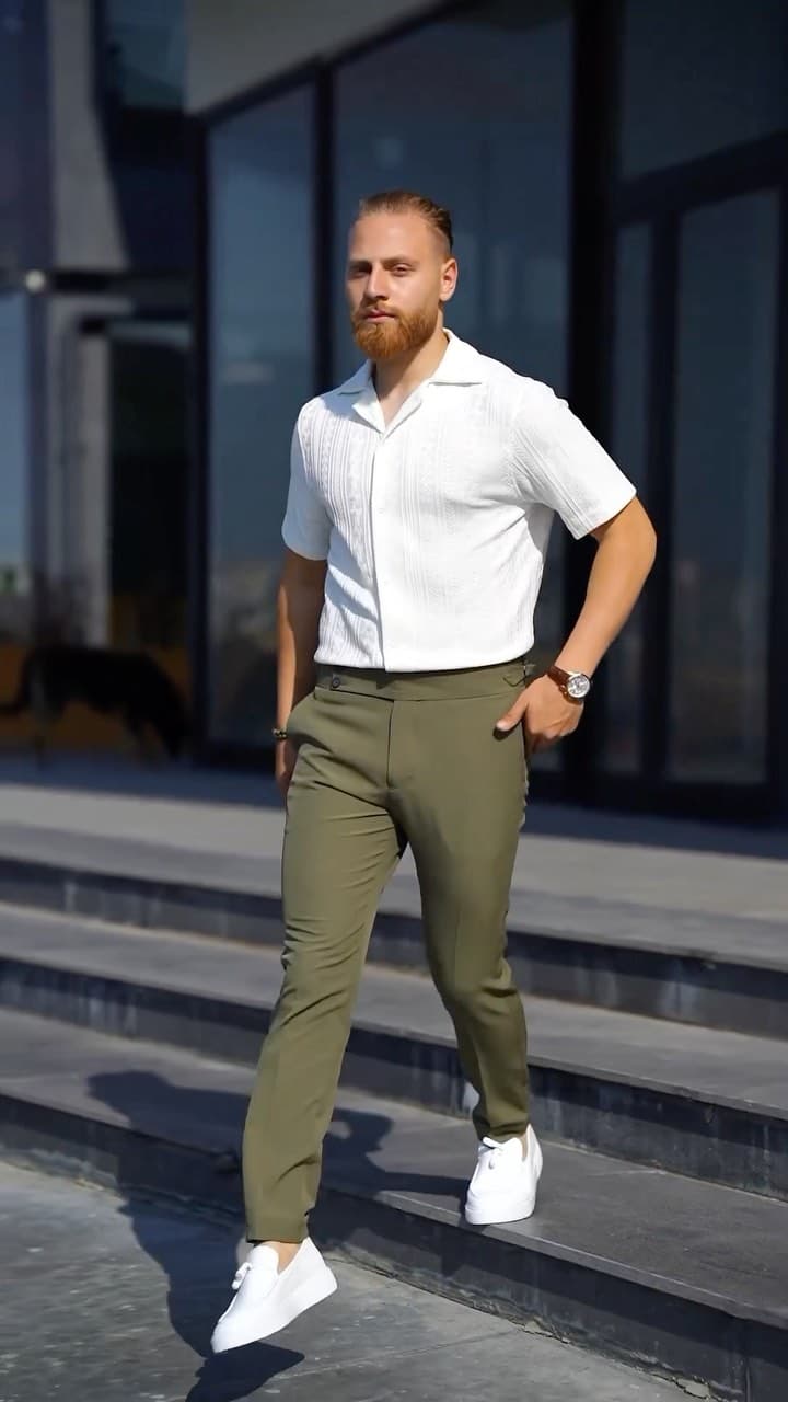 White Shirt and Olive Pants Outfit for Men: A Clean Colour Combination That Works