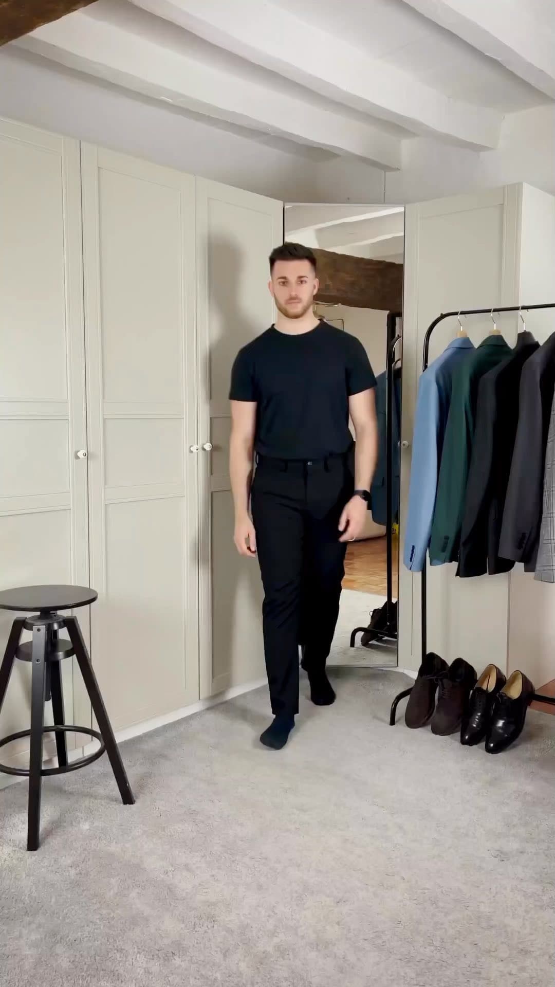 Black T-Shirt and Tailored Trousers for Men: The Smart Casual Base That Works