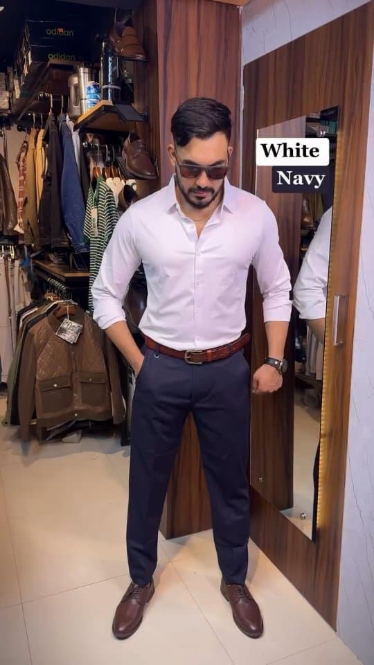 White Shirt and Navy Pants Outfit for Men: The Clean Colour Combo That Works
