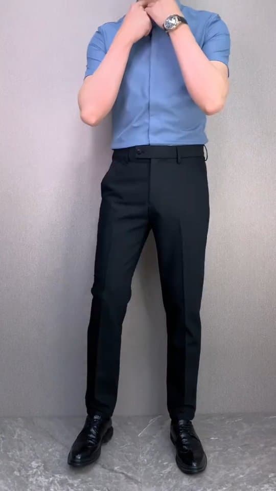Blue Shirt and Black Trousers for Men: The Sharp Smart Casual Formula